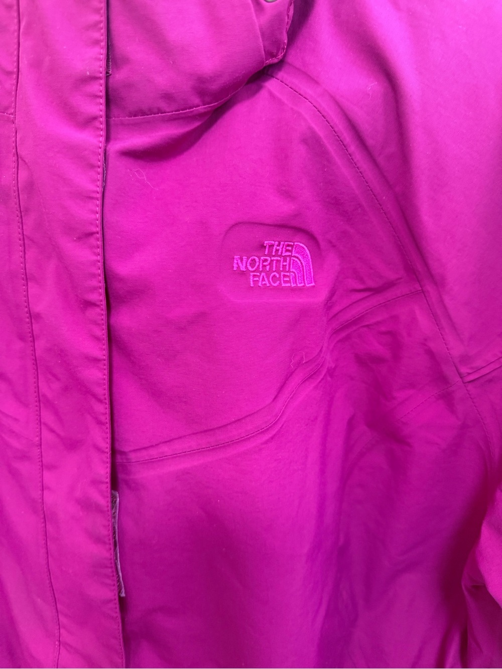The North Face Women's HyVent Full Zip Magenta Hooded Shell Jacket, Size XXL - Picture 3 of 10